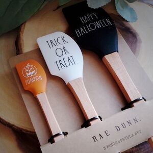 Rae Dunn Happy Halloween 3 Piece Spatula Set